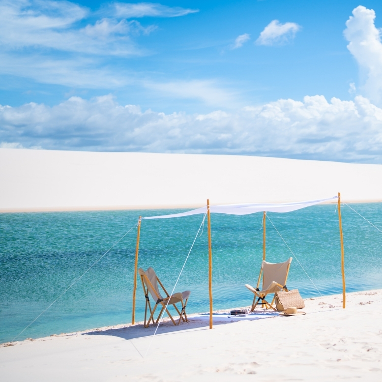 Le silence du sable blanc face aux eaux émeraude – Lençóis Maranhenses, Horizons Nouveaux