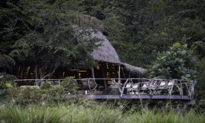 Lango Lodge entouré de forêt tropicale, dans le Parc National de Odzala-Kokoua au Congo