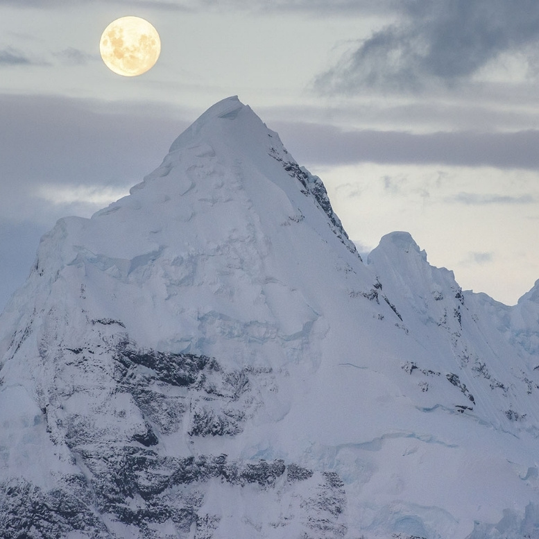 Pics enneigés, glaciers suspendus et lumières polaires composent les paysages spectaculaires de l’Antarctique, un monde de glace façonné par les éléments.