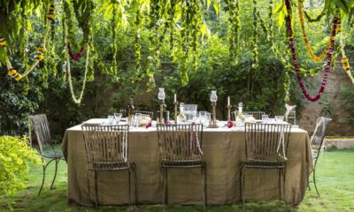 Table dressée à Jobner Bagh à Jaipur – expérience de séjour sur mesure en Inde